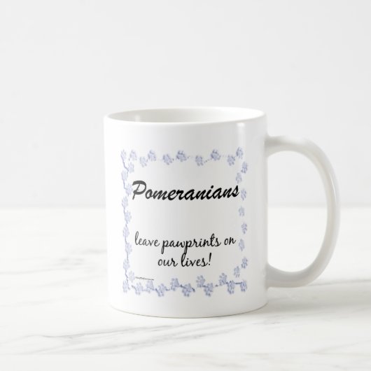 Spitz Pawprints Kaffeetasse (Rechts)