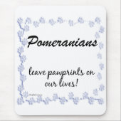 Spitz Pawprints Mousepad (Vorne)