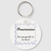 Spitz Pawprints Schlüsselanhänger (Vorderseite)