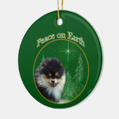 Spitz Peace Keramik Ornament (Links)