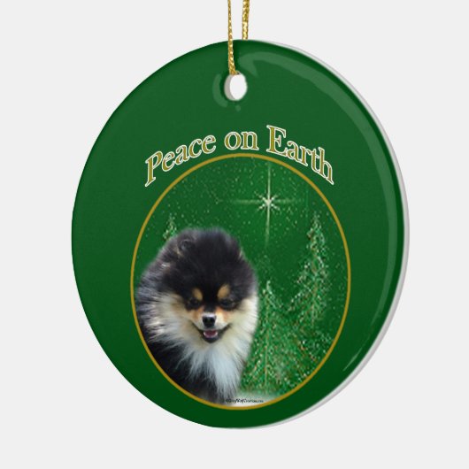 Spitz Peace Keramik Ornament (Links)