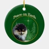 Spitz Peace Keramik Ornament (Hinten)