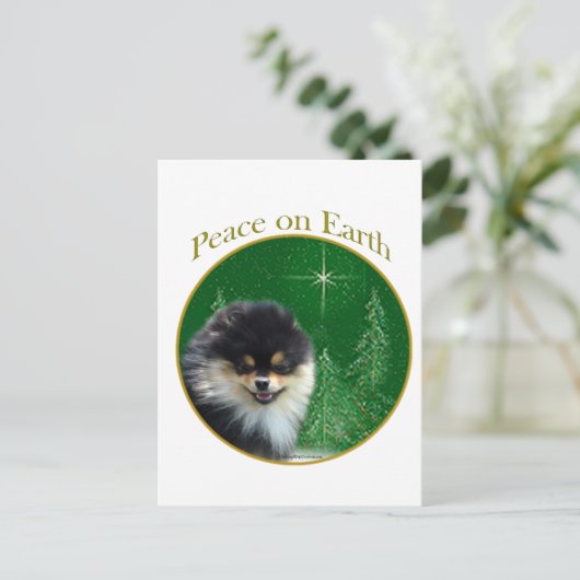 Spitz Peace Postkarte (Stehend Vorderseite)