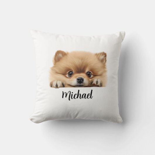 Spitz Peeking Hunde Sublimierung Bundle Grafik Kissen (Vorderseite)