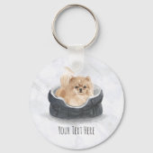 Spitz Personalisiert Keyring Schlüsselanhänger (Vorderseite)