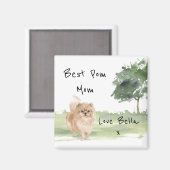 Spitz Personalisiert Magnet (Vorderseite/Rückseite)