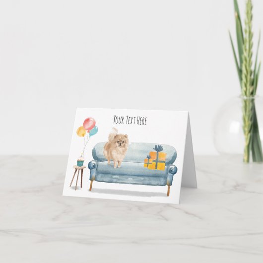 Spitz Personalisierte Grußkarte Dankeskarte (Vorderseite)