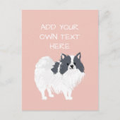 Spitz Personalisierter Hundename Postkarte (Vorderseite)