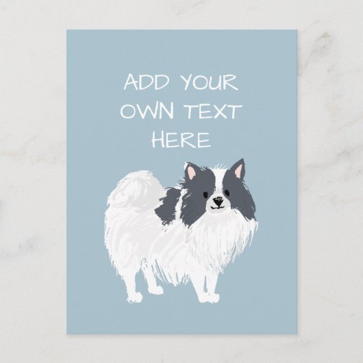 Spitz Personalisierter Hundename Postkarte (Vorderseite)