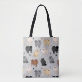 Spitz-Pfosten und Dog Bones Tote Bag Tasche (Vorderseite)
