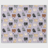 Spitz-Pfosten und Hundeknochen-Papier Geschenkpapier (Flach)