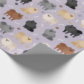 Spitz-Pfosten und Hundeknochen-Papier Geschenkpapier (Ecke)