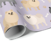 Spitz-Pfosten und Hundeknochen-Papier Geschenkpapier (Rolleneckpunkt)