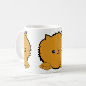 Spitz Pinkorange Kaffeetasse (Vorderseite Links)