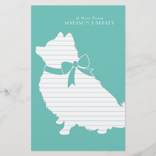 Spitz Pom Doppy Briefpapier (Vorderseite)