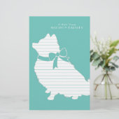 Spitz Pom Doppy Briefpapier (Stehend Vorderseite)