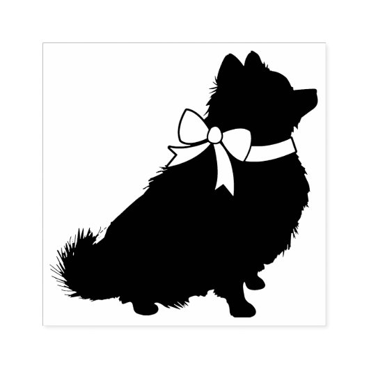 Spitz Pom Doppy Gummistempel (Prägung)