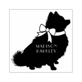 Spitz Pom Doppy Gummistempel (Prägung)