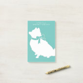 Spitz Pom Doppy Post-it Klebezettel (Auf Schreibtisch)