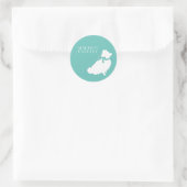 Spitz Pom Doppy Runder Aufkleber (Tasche)