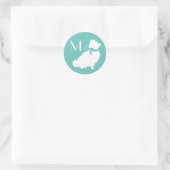 Spitz Pom Doppy Runder Aufkleber (Tasche)