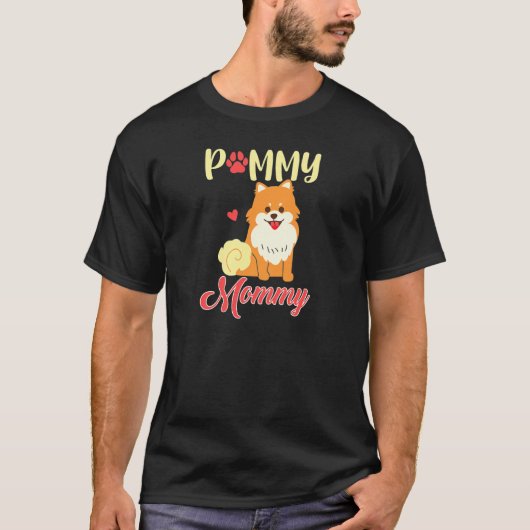 Spitz Pommy Mommy German Spitz Polen T-Shirt (Vorderseite)