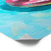 Spitz Pool Schwimmbad Kunstdruckerei: Sommerhund Poster (Ecke)