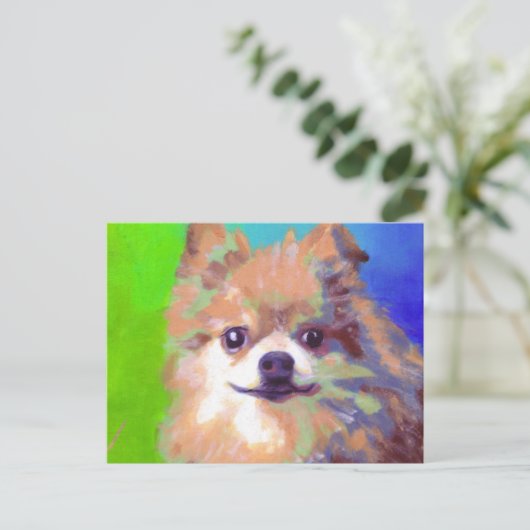 Spitz Postkarte (Stehend Vorderseite)