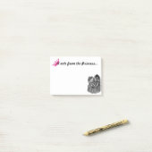 Spitz-Prinzessin Notes mit Originalvorlage Post-it Klebezettel (Auf Schreibtisch)