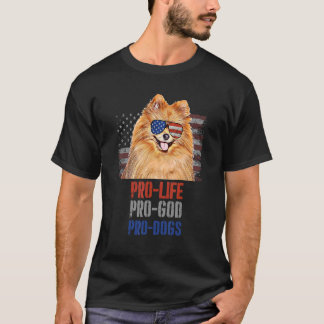 Spitz Pro Life Pro God Pro Hunde T-Shirt