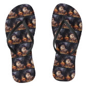 Spitz Pumpkins Halloween Beängstigend Badesandalen (Fußbett)