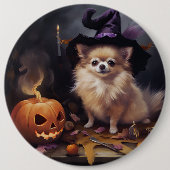 Spitz Pumpkins Halloween Beängstigend Button (Vorderseite)