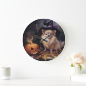 Spitz Pumpkins Halloween Beängstigend Große Wanduhr (Zuhause)