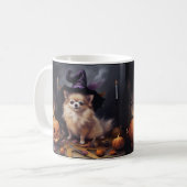 Spitz Pumpkins Halloween Beängstigend Kaffeetasse (Vorderseite Links)