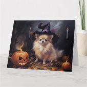 Spitz Pumpkins Halloween Beängstigend Karte (Vorderseite)