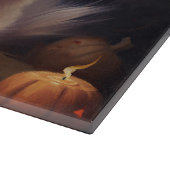 Spitz Pumpkins Halloween Beängstigend Schneidebrett (Ecke)