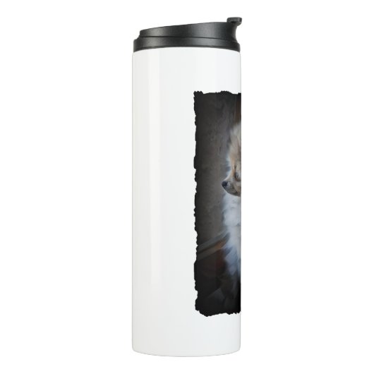 Spitz Puppy Thermosbecher (Nach links gedreht)