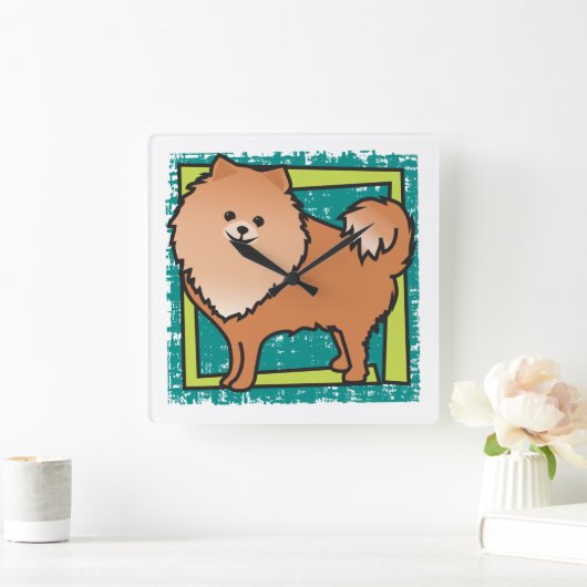 Spitz Quadratische Wanduhr (Zuhause)