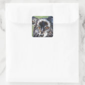 Spitz Quadratischer Aufkleber (Tasche)