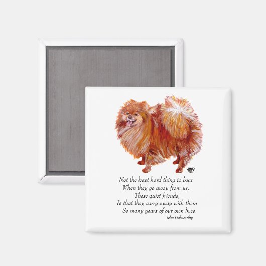 Spitz Rainbow Bridge Magnet (Vorderseite/Rückseite)