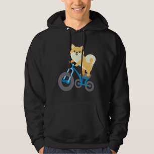 Spitz Reiten Ein dreirädriger Hund Lover Hoodie