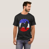 Spitz Retro Dog American Flag T-Shirt (Vorne ganz)
