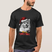 Spitz Santa Claus Hat Frohe Weihnachtsfrau Dog X T-Shirt (Vorderseite)