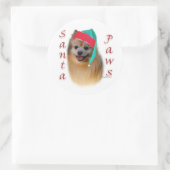 Spitz Santa Paws - Aufkleber (Tasche)