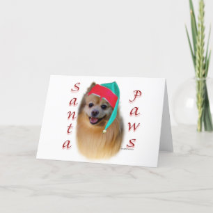 Spitz Santa Paws Feiertagskarte