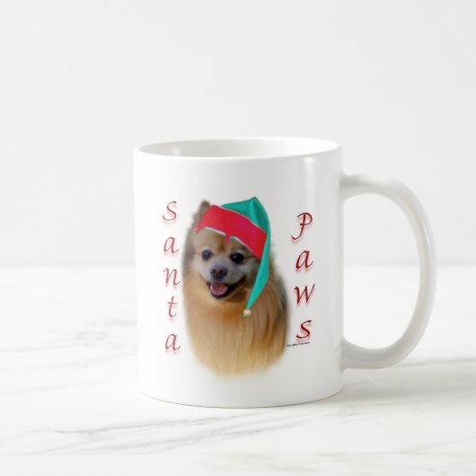 Spitz Santa Paws Kaffeetasse (Rechts)
