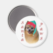 Spitz Santa Paws - Magnet (Vorderseite/Rückseite)