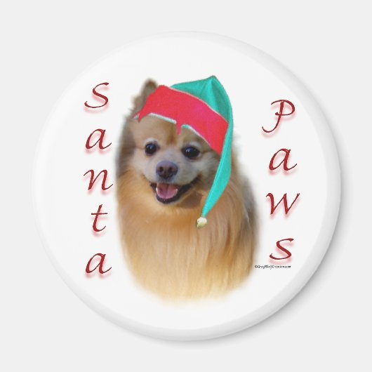 Spitz Santa Paws - Magnet (Vorne)