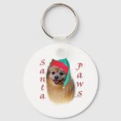 Spitz Santa Paws Schlüsselanhänger (Rückseite)