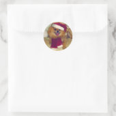 Spitz Santa Xmas Aufkleber (Tasche)